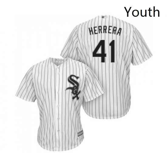 Youth Chicago White Sox 41 Kelvin Herrera Replica White Home Cool Base Baseball Jersey
